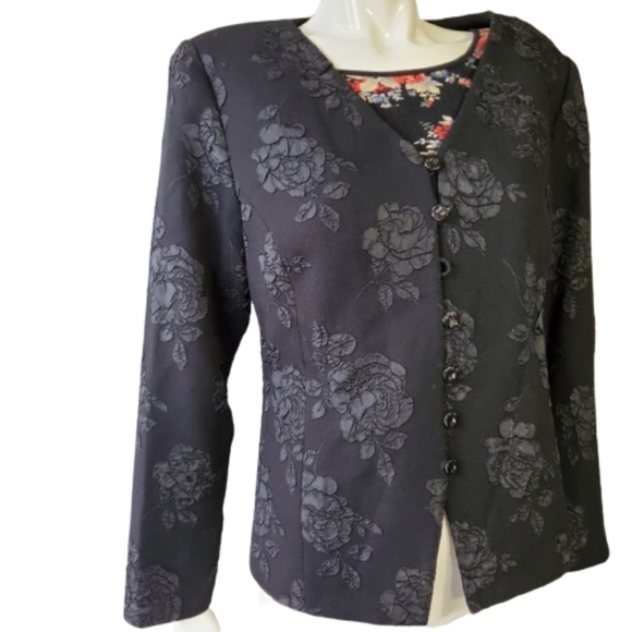 Spencer Jeremy Floral Blazer Jacket Sz 10 - Picture 2 of 9